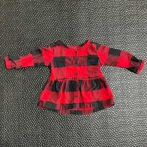 9 Month Girls Buffalo Plaid Shirt